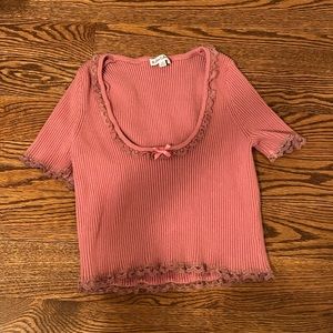 for love and lemons pink sweater top XS